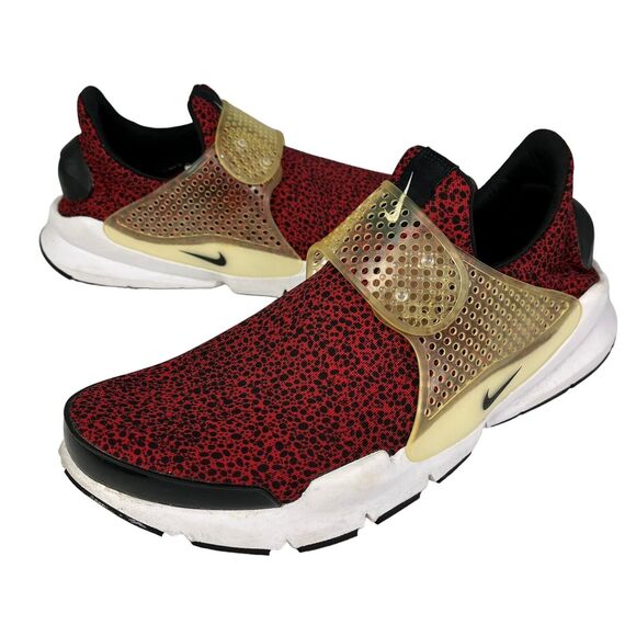 Nike Sock Dart QS Safari Sneaker Shoe Mens Size 11 Red & Black 942198-600 Rare